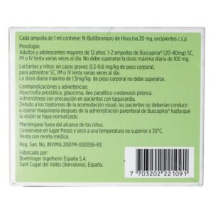 Buscapina Solución Inyectable X 1 Ampolla